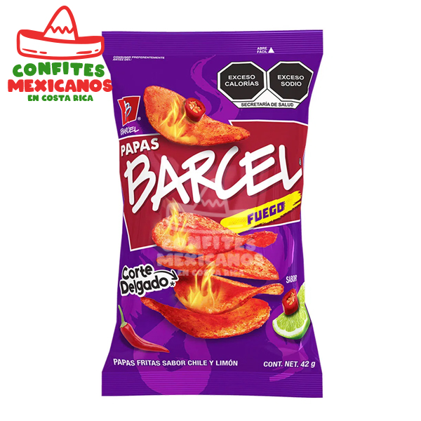 Papas Barcel FUEGO - 42 Gr - Confites Mexicanos En Costa Rica