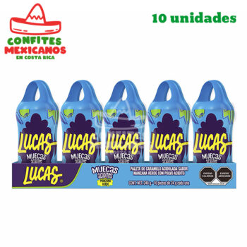 Paleta Lucas muecas manzana verde - Paquete 10 pcs | Confites mexicanos ...